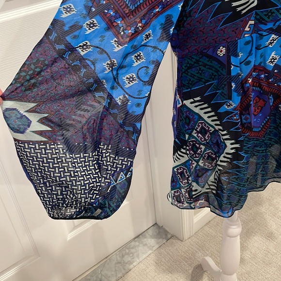 Nanette Lepore Sheer Patterned Blouse - Picture 5 of 10